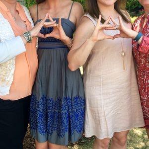 Strapless anthropologie dress!